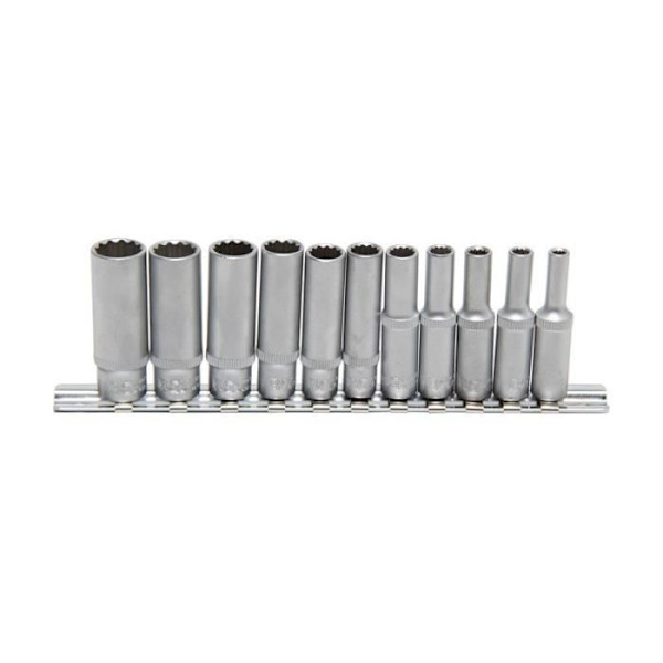 Hylssats, tolvpunkts, djup 6,3 mm (1/4") 11 stycken