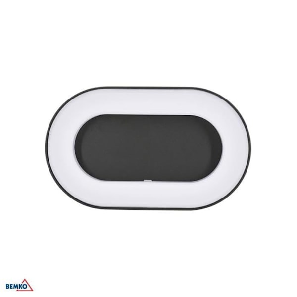 Inomhusvägglampa Bemko - C25-EL2-O-010GR-4K - VALIT 10W 4000K 850LM IP65 OVAL GRAFIT 6196