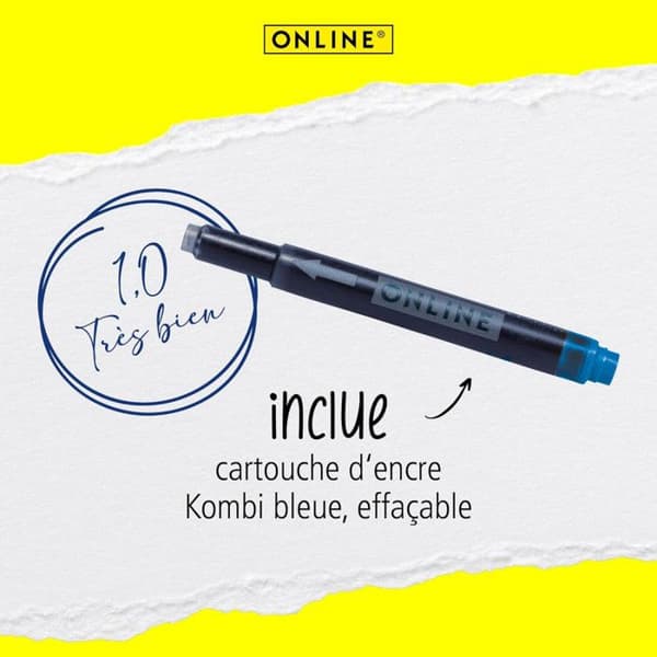 Rollerball-penna - Bläck - Påfyllningsbar - Manga - Medium bly - För skolan - ONLINE