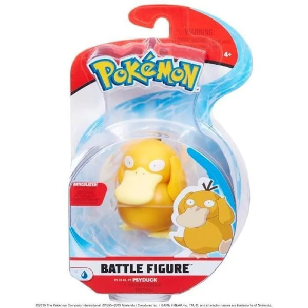 Pokemon Psyduck-figur - Pack 1 - Säsong 3 - WICKED varumärke - För barn från 3 år och uppåt