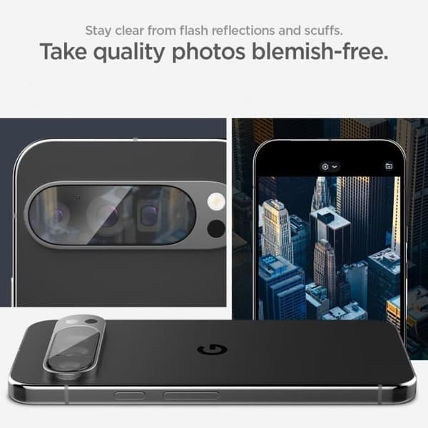 Skyddskamera - SPIGEN - Glas.tR EZ Fit - Google Pixel 9 Pro - Hårdhet 9H - Repåtsresistent Klar