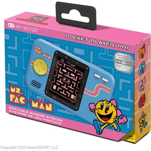 Retrogaming-spelkonsol - Atari - Pocket Player PRO Ms. Pac-Man - 7 cm högupplöst skärm