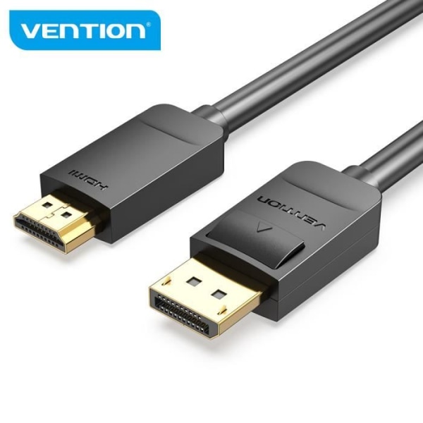 VENTION DP till HDMI Hane till Hane Adapterkabel 1080P@60Hz Audio Retursladd för Monitor Projektor Desktop 3m