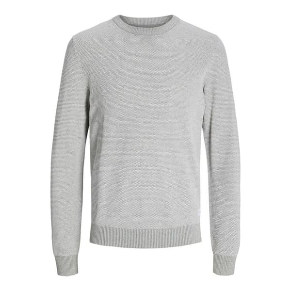 Stickad tröja Jack & Jones Globe ljusgrå melerad M