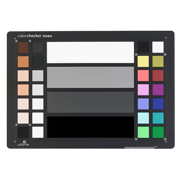 Grått diagram - färgkarta - Kalibrera mål - CCVWB - ColorChecker Video