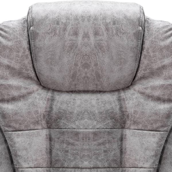 vidaXL massagekontorsstol ljusgrå konstlädermocka 20578