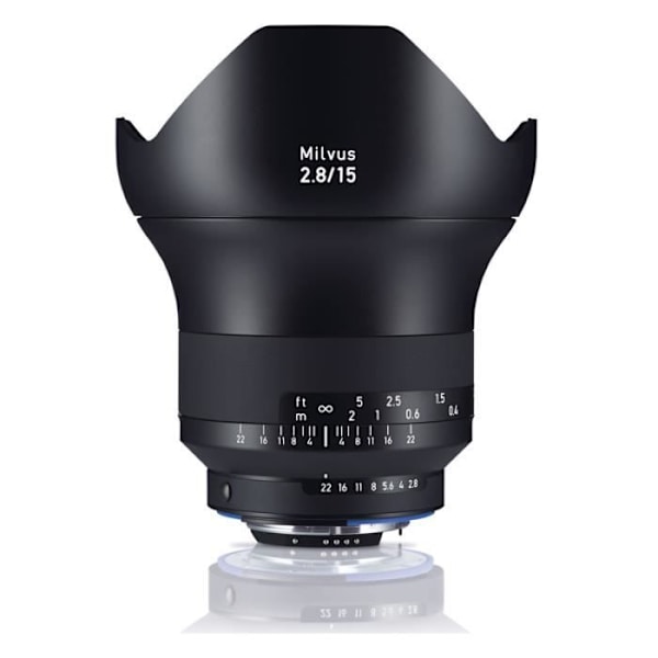 ZEISS Milvus T* 15 mm f/2.8 ZF.2 vidvinkelobjektiv för Nikon - 3 års GARANTERAT Svart