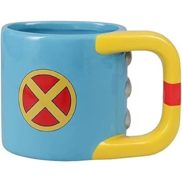 Samlarceramicatasse Wolverine - PALADONE - 18oz - Silverklor Ljusblå, röd, gul