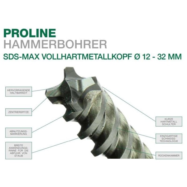 Borr - Hikoki bit - 4100918 - SDS-Max Bohrer 18x600mm (GL740mm) Vollhartmetallspitze