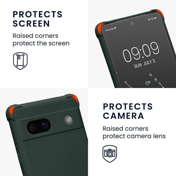 Telefonfodral (bumper) - KWMOBILE - Google Pixel 7a - Justerbart band - Matt TPU - Mjuk halkfri