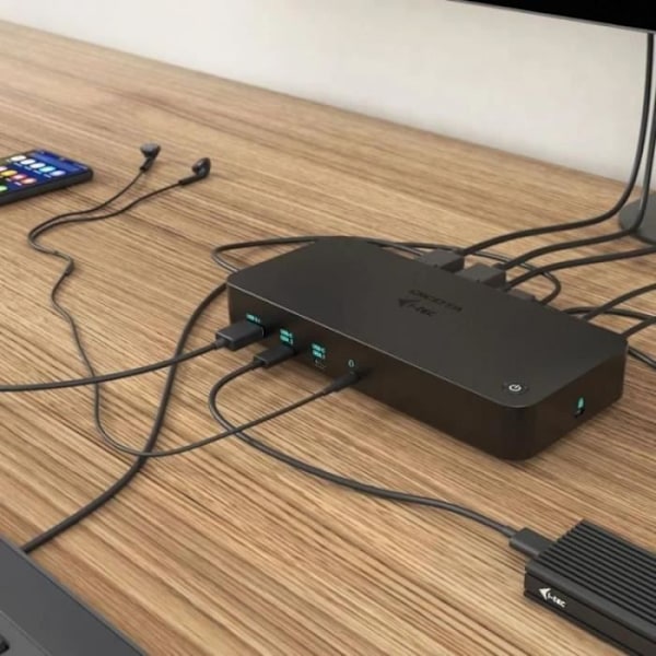 Dockningsstation - DICOTA - USB-C 12-i-1 - 5K upplösning - PD 100W - Vit