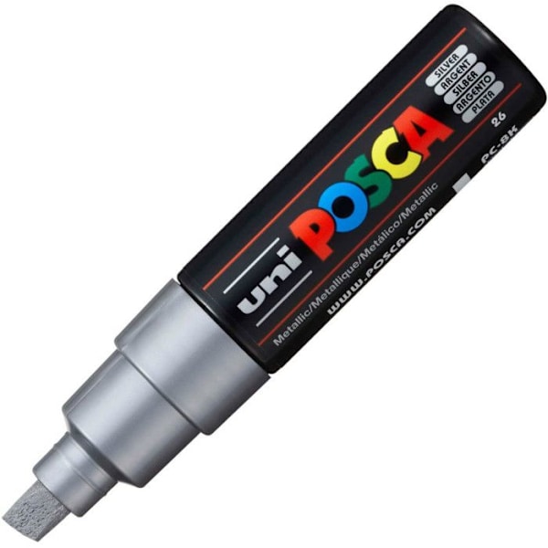 POSCA Marker Stor Mejselspets Silver - Vattenbaserad färg Pengar