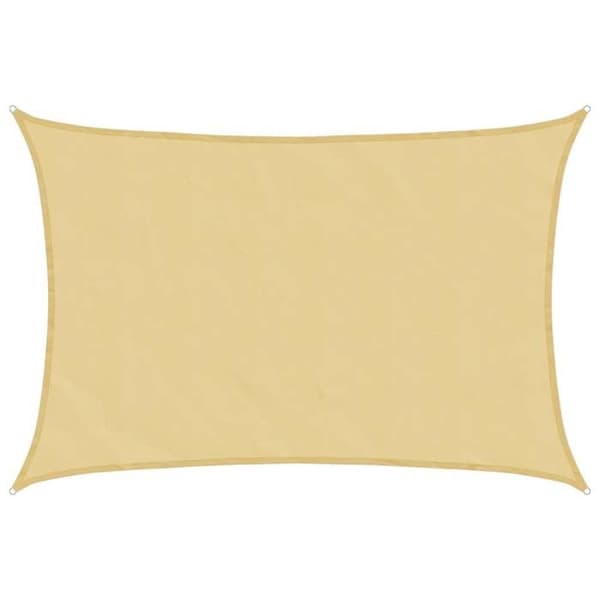vidaXL Solskyddsduk sand 2,5x2 m 100 % polyester oxford 4000559
