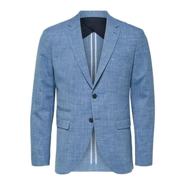Blazerjacka - Selected - Slim Fit - Ljusblå - 2 Knappar - Fickor Med Flik Ljusblå 46