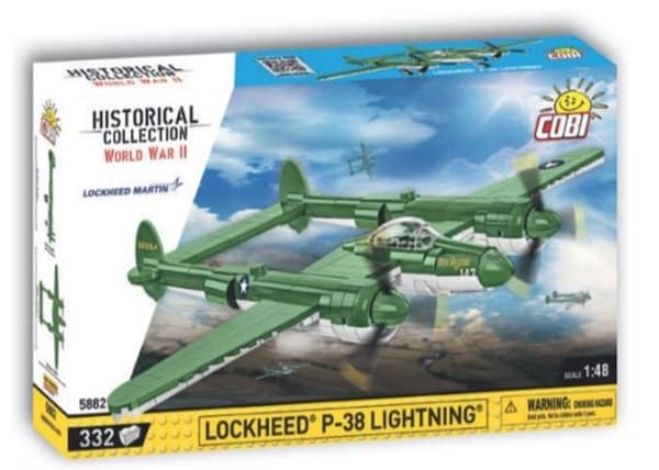 Modell - COBI - Lockheed P-38 Lightning - 332 delar - Att montera själv - Blandet