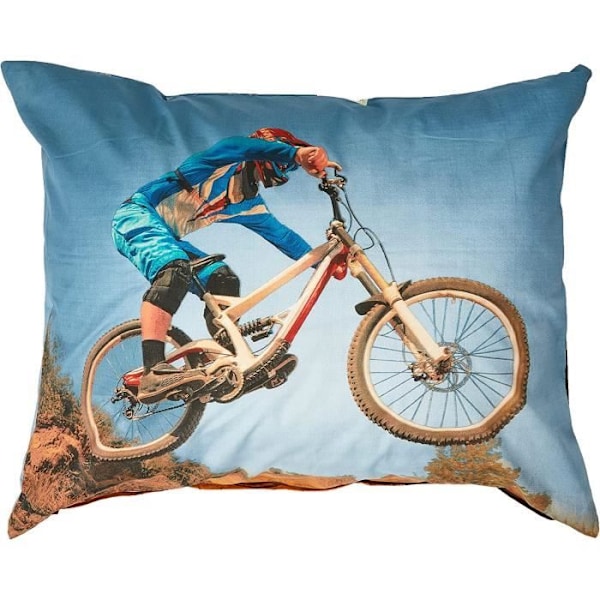 Vändbart bäddset, mountainbike, påslakan 140 x 200 cm, örngott 70 x 90 cm, bomull/förstärkt Flerfärgad
