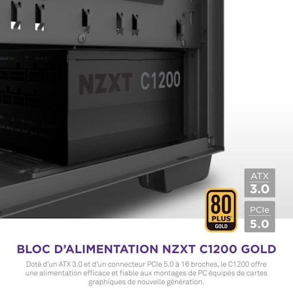 NZXT C1200 STRÖMFÖRSÖRJNING - 1 200 WATT STRÖMFÖRSÖRJNING FÖR GAMI PC