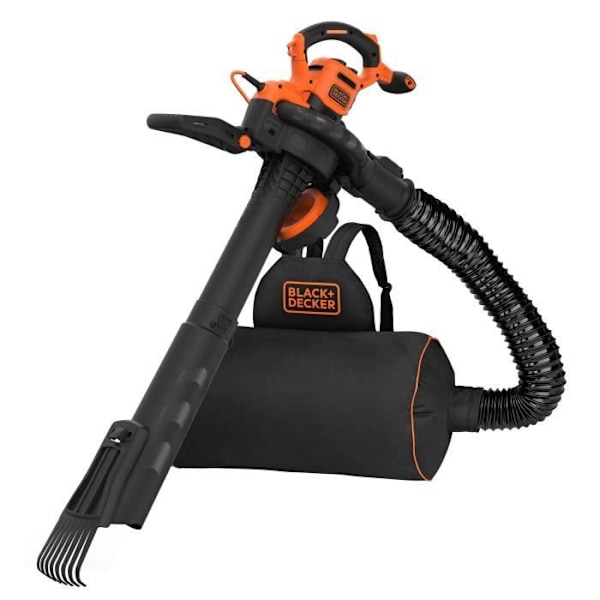 BLACK+DECKER BEBLV301 Vacuum-Blower-Mulcher med sladd - Ryggsäck svart och orange