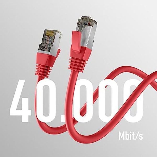 Patchkabel Cat8.1 - EFB-Elektronik - RJ45 Röd - 20 m - PoE - Bakåtkompatibel Cat 5/6