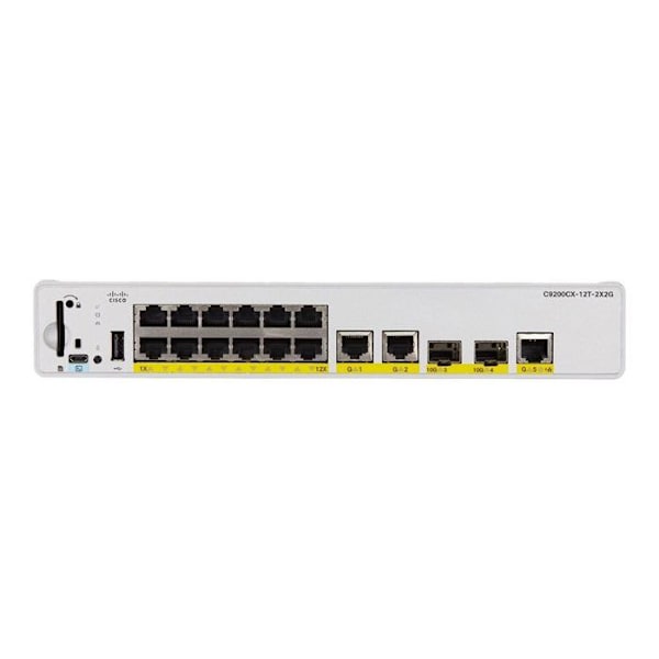 Managed switch - Cisco - Catalyst 9200CX - 12 portar - Power over Ethernet - Gigabit Ethernet