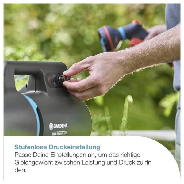 Trädgårdspump - 3000 Silent 18V kit - Tyst drift - Batteridriven - Konstant flöde och tryck