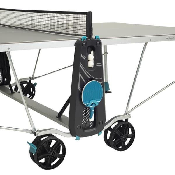 Utomhus pingisbord - CORNILLEAU - 200X Utomhus - Grått bord - Utomhus - Fällbart med hjul Grå