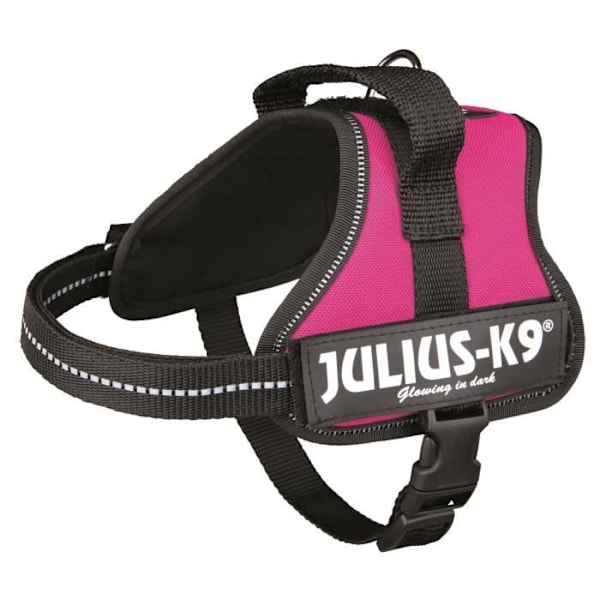 Power Harness Julius-K9 - Mini-Mini - S: 40-53 cm-22 mm - Fuschia - För hundar