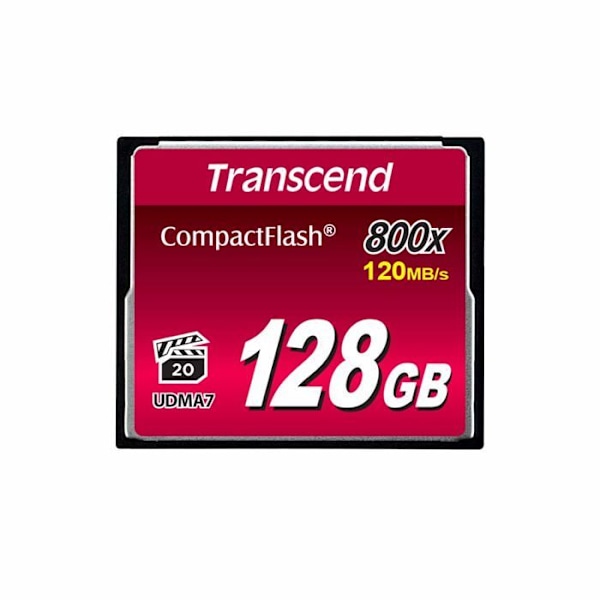 Flashminne TRANSCEND TS128GCF800 MLC - 128 Go - CompactFlash (CF) - 800x