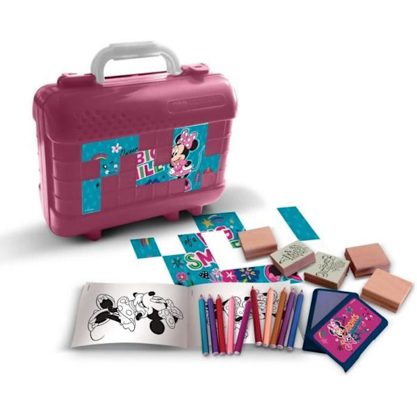 Reseset - MULTIPRINT - 42866 - 5 Minnie-stämplar, 10 pennor Rosa