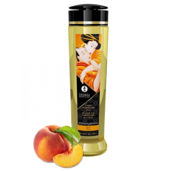 Peach Flavor Stimulation Massage Oil - 240 ml - unisex / vuxen
