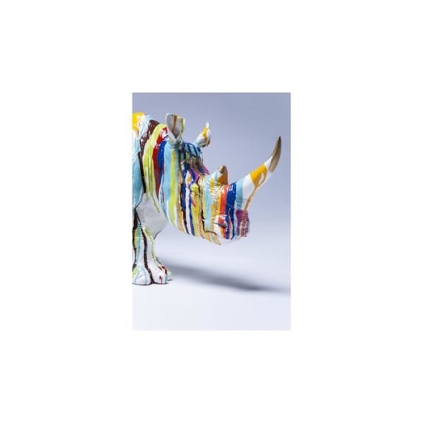 Dekoration - KARE - White Rhino Colore - Resin - 26x55x17cm Vit