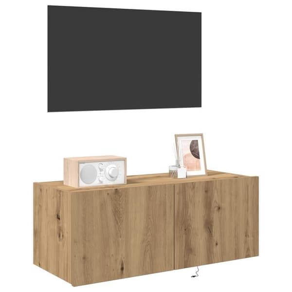 Buffé TV med LED-lampor Ek Hantverk 80x35x31 cm