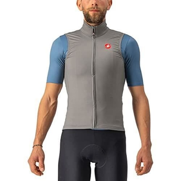 Castelli Perfetto Ros2 Wind J - Nickelgrå, kortärmad skjorta, Nickelgrå, Xl, Herr Nickelgrå XL