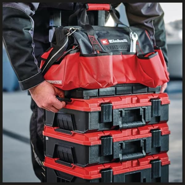Einhell Sac E-Case original Einhell (max. 30 kg, stapelbar, låsbar, kombinerbar med Einhell E-Case-systemet) Röd