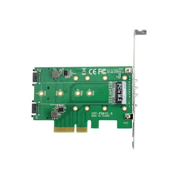 3-portars M.2 NGFF SSD-adapter - STARTECH - PCIe 3.0 - SATA III och NVMe