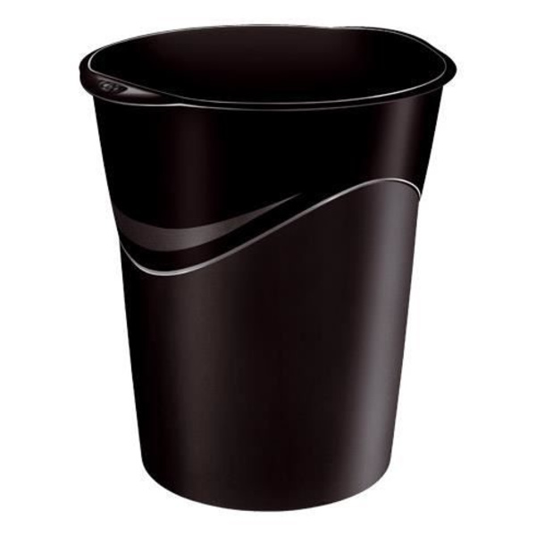 Pro svart papperskorg 14 L Bred öppning...