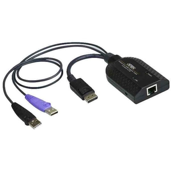 kvm CAT5 DisplayPort+USB Virtual Media-modul Svart