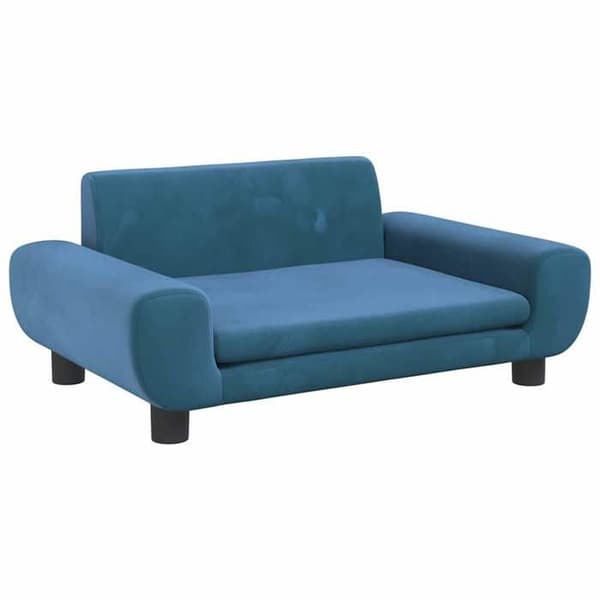 vidaXL Barnsoffa Blå 70x45x33 cm Sammet 3196386