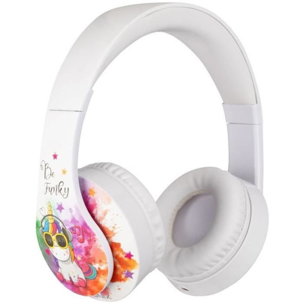 Gaming Headset - KONIX - Unik Be Funky - Vit - Multi-Platform Vitt och rosa