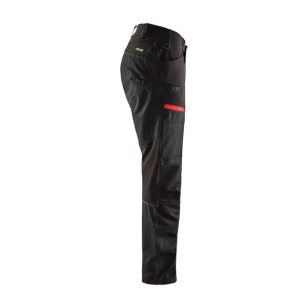 Blaklader + STRETCH Multipocket Servicebyxa - Svart / Röd - 50 Svart röd