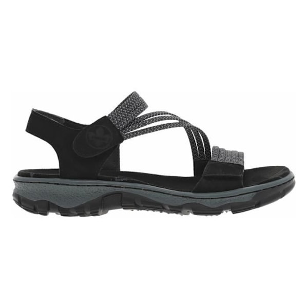 Rieker svarta kardborre-sandaler för kvinnor svart 40