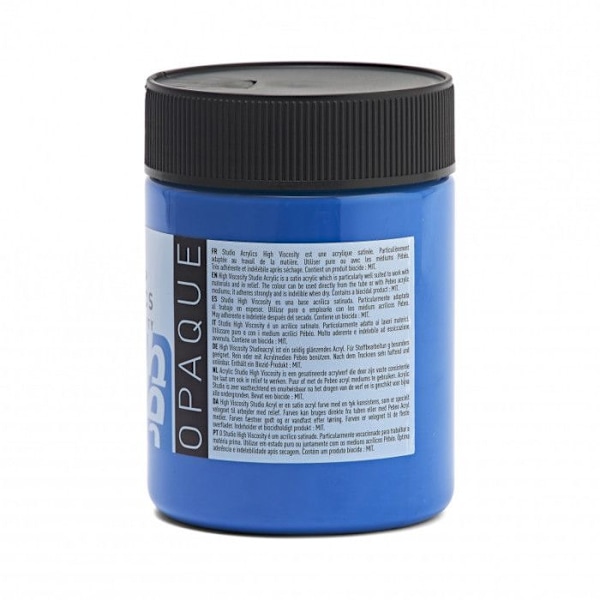 Akrylfärg - PÉBÉO - Cyan - 500 ml - Blandad - Färg Blå Cyan