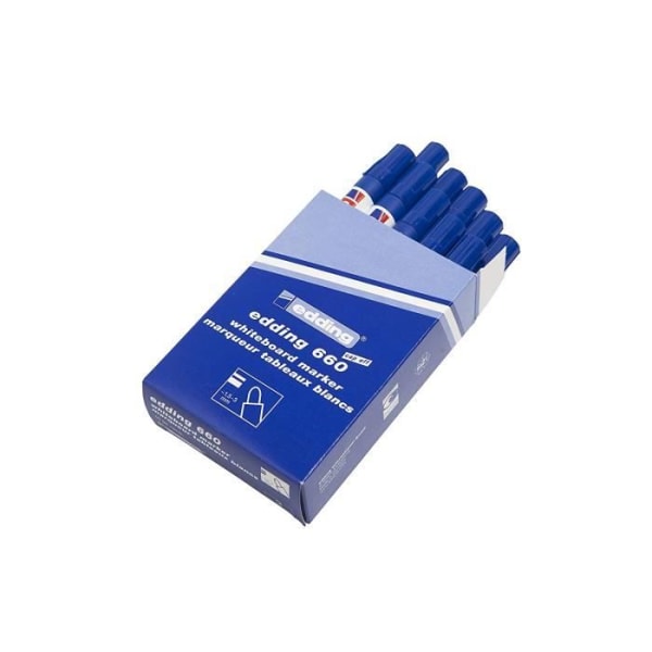 Edding E 660 Dry Erase Marker Bullet Tip Blue Pack om 10 - 660-003