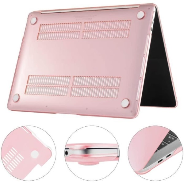 TECOOL MacBook Pro 13 tum 2020 2019 2018 2017 2016 Fodral (Modell: A2289-A2251-A2159-A1706-A1708-A1989) - Rosa kristall Rosa Kristall