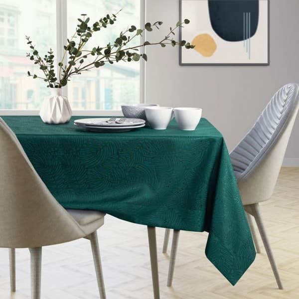 Bordduk - Gaia - Rektangulär 120x200 cm - 100% polyester - Fläckavvisande mörkgrå melerad