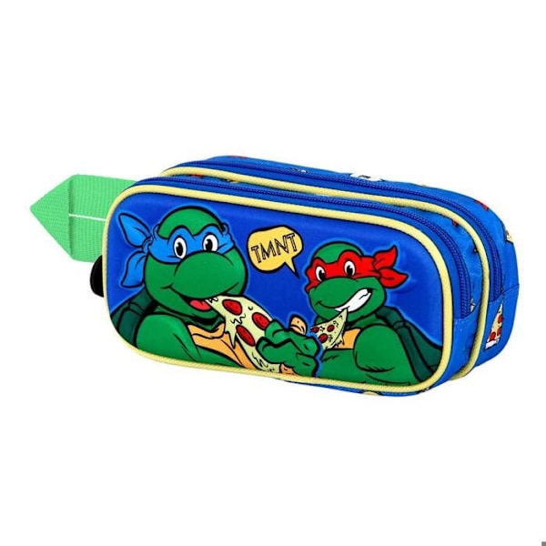 Trousse Dubbel 3D - Ninja Sköldpaddor Kompisar - Grön - One Size Grön
