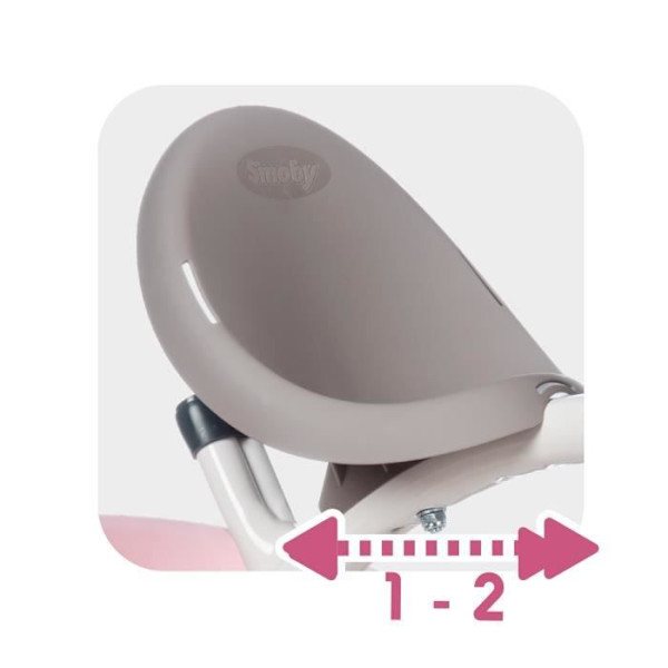 Smoby Balade Plus trehjuling för barn - Rosa Rosa