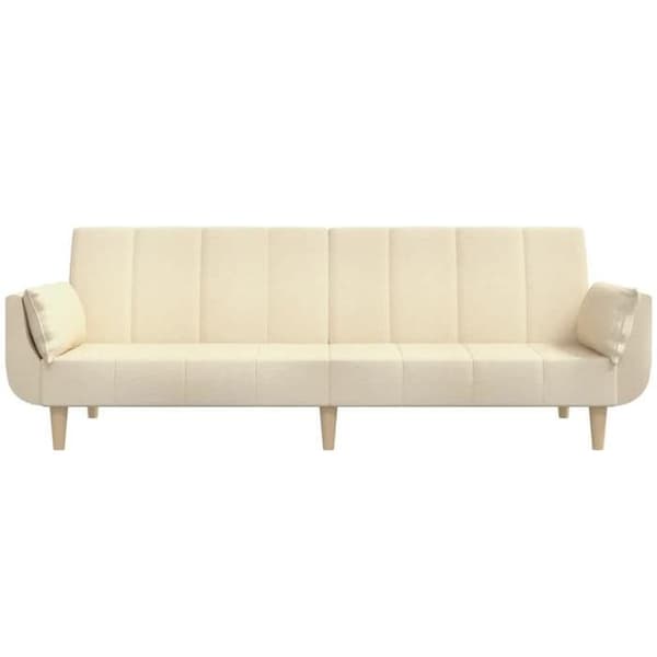 Soffa-säng - VIDAXL - 2 Platser - Grädde - Tyg - Konvertibel Grädde