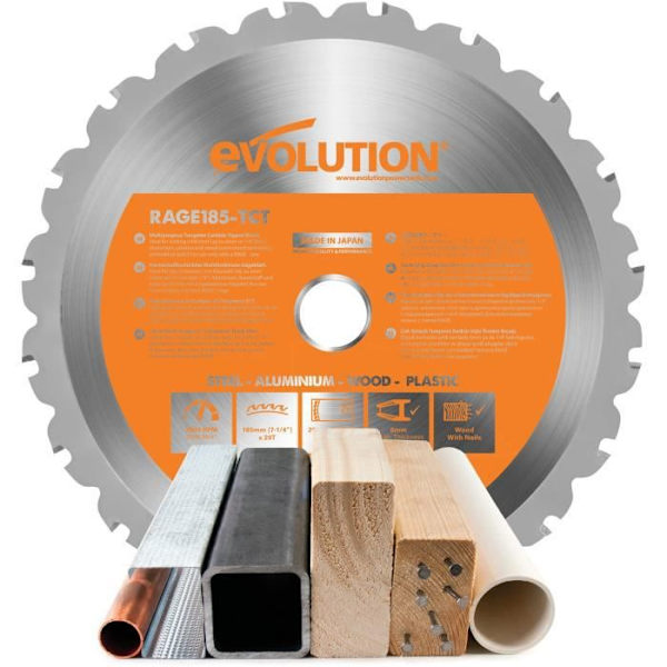 EVOLUTION Flermaterialsblad 185 mm LAMRAGE1 Orange och grå