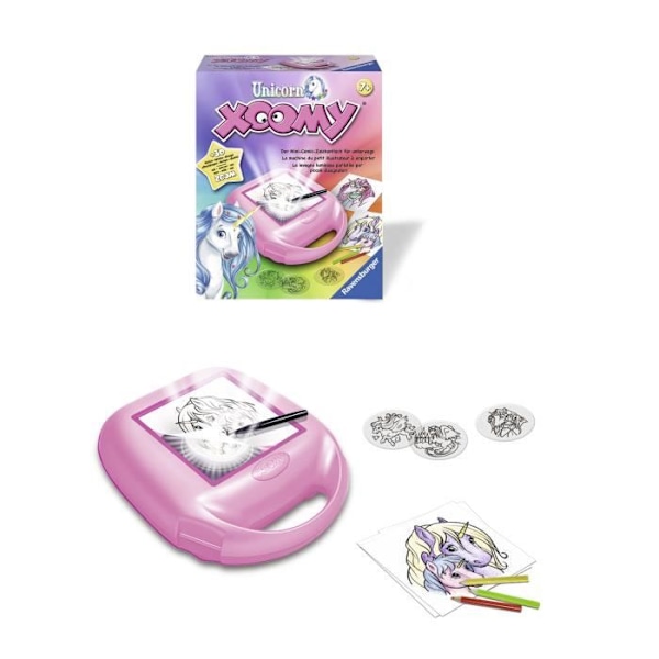 Xoomy midi enhörningar - Ravensburger - Ritverkstad - reseformat - Från 7 år Lila och flerfärgad